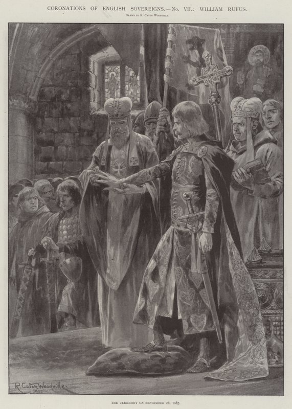 Coronations of English Sovereigns, William Rufus by Richard Caton Woodville junior
