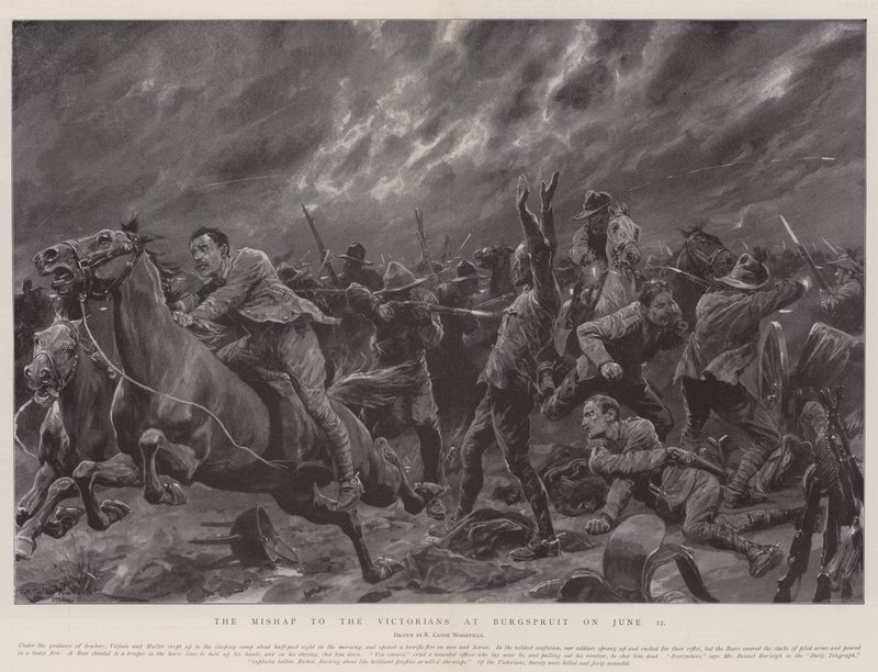 The Mishap to the Victorians at Burgspruit on 12 June by Richard Caton Woodville junior