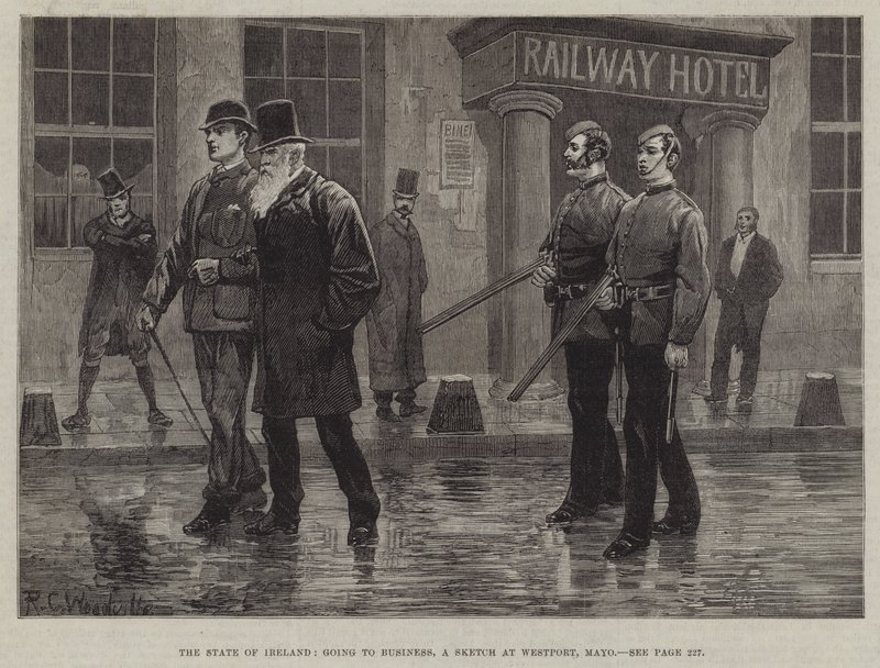 The State of Ireland, going to Business, a Sketch at Westport, Mayo by Richard Caton Woodville junior