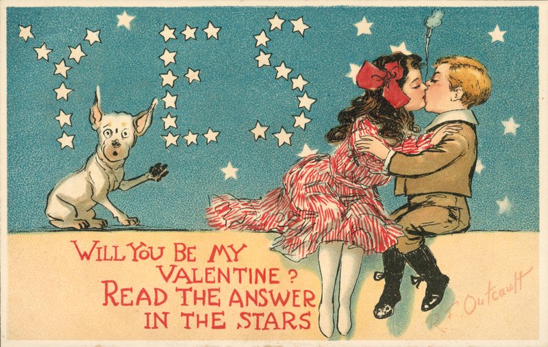 Will you be my valentine? Read the answer in the stars by Richard Felton Outcault