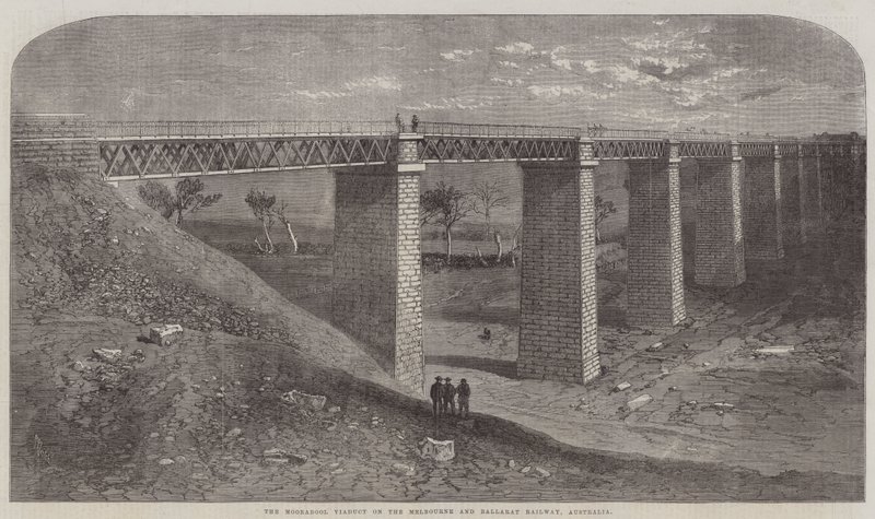 The Moorabool Viaduct on the Melbourne and Ballarat Railway, Australia by Richard Principal Leitch