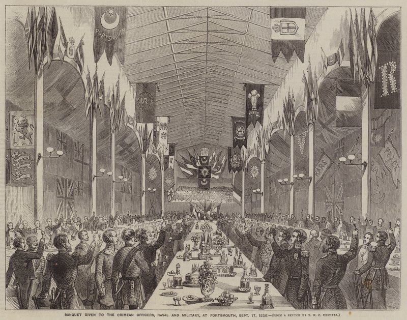Banquet Given to the Crimean Officers, Naval and Military, at Portsmouth, 17 September 1856 by Richard Ubsdell