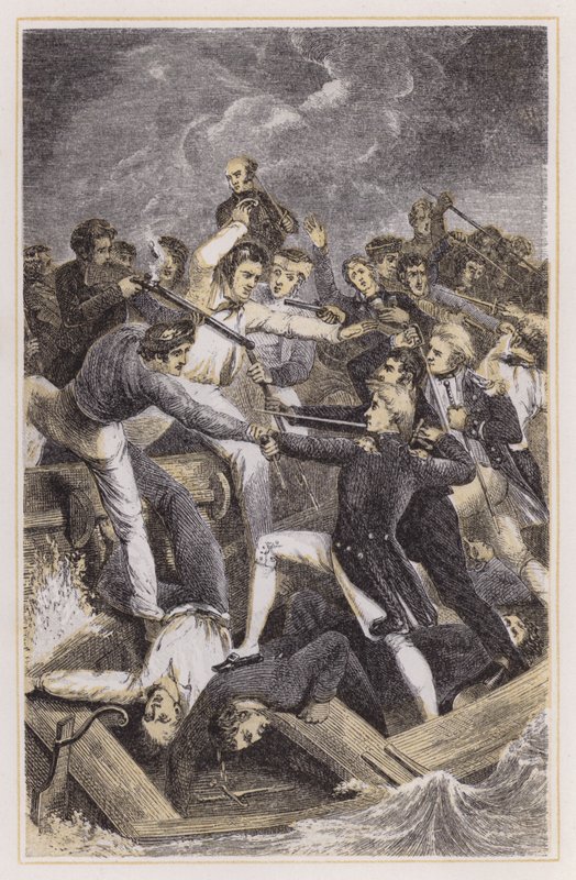Conflict with a Spanish Launch by Richard (after) Westall