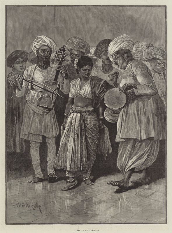 A Nautch Girl Dancing by Richard Caton Woodville junior