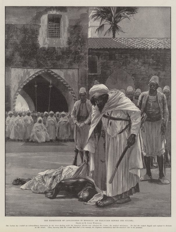 The Repression of Lawlessness in Morocco, an Execution before the Sultan by Richard Caton Woodville junior