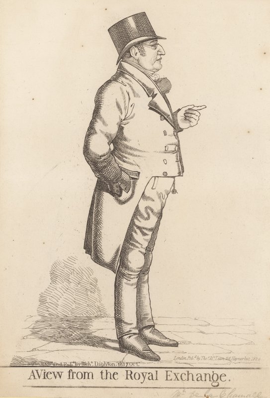 Lee La Chamette (f.1817); A View from the Royal Exchange, 1817 by Richard Dighton