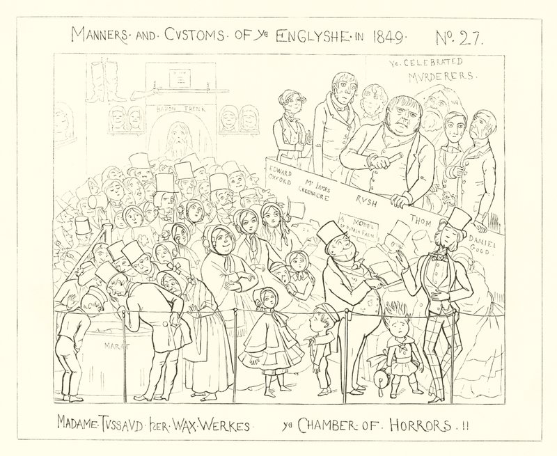 Madame Tussauds Waxworks, The Chamber of Horrors (1849) by Richard Doyle