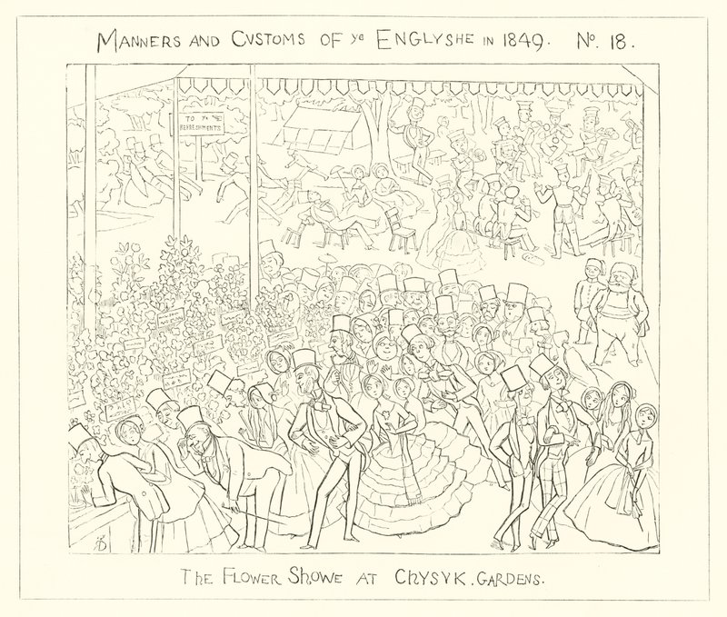 The Flower Show at Chiswick Gardens (1849) by Richard Doyle