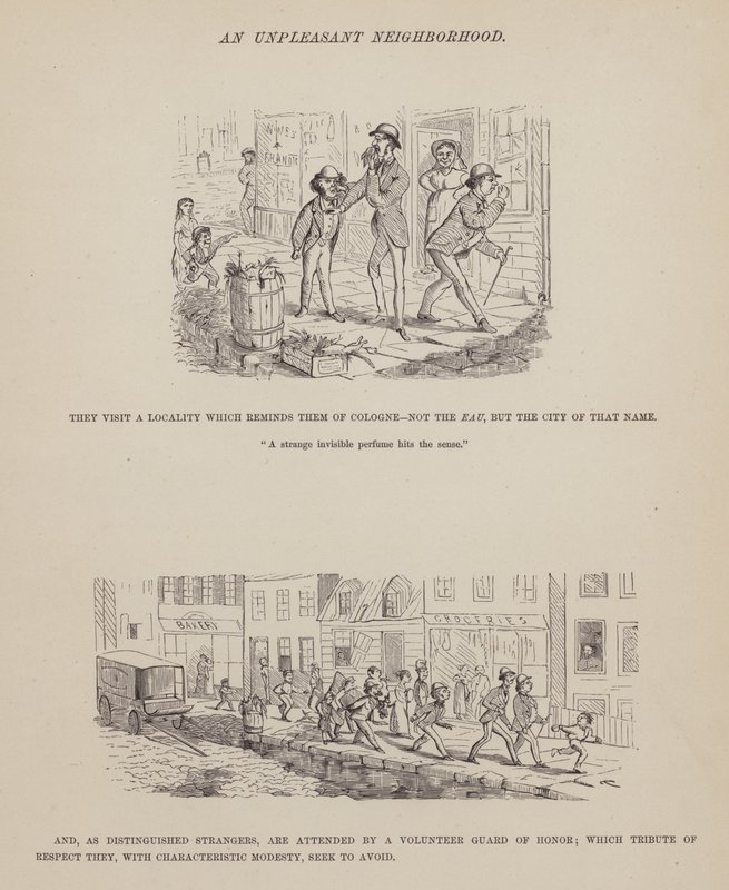 Page from The American Tour of Messrs Brown, Jones and Robinson by Richard Doyle
