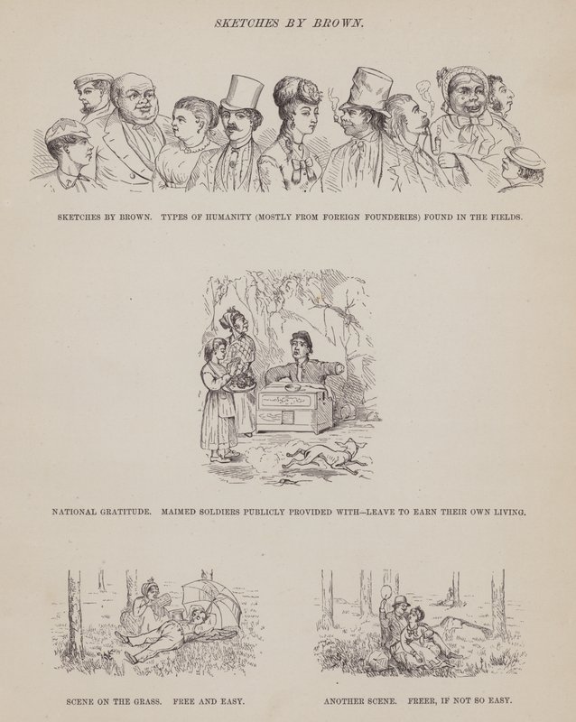 Page from The American Tour of Messrs Brown, Jones and Robinson by Richard Doyle