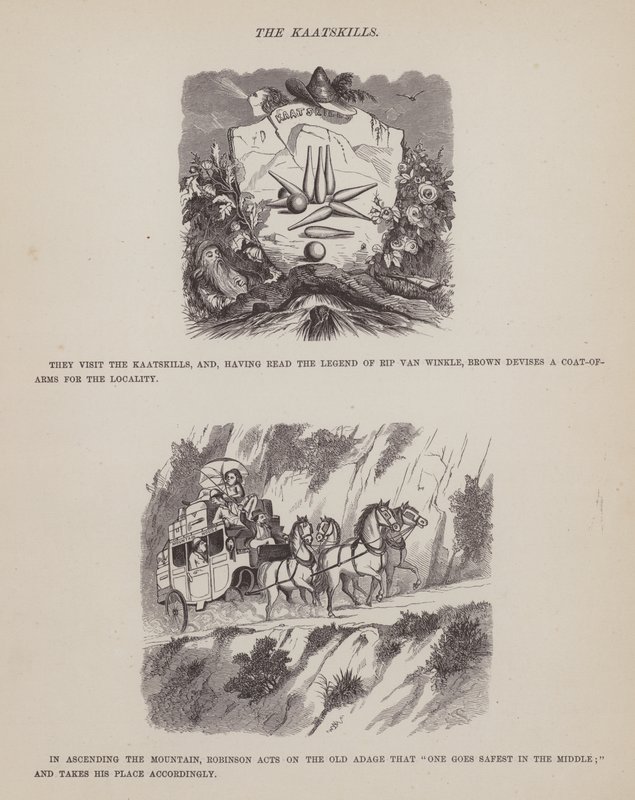 Page from The American Tour of Messrs Brown, Jones and Robinson by Richard Doyle