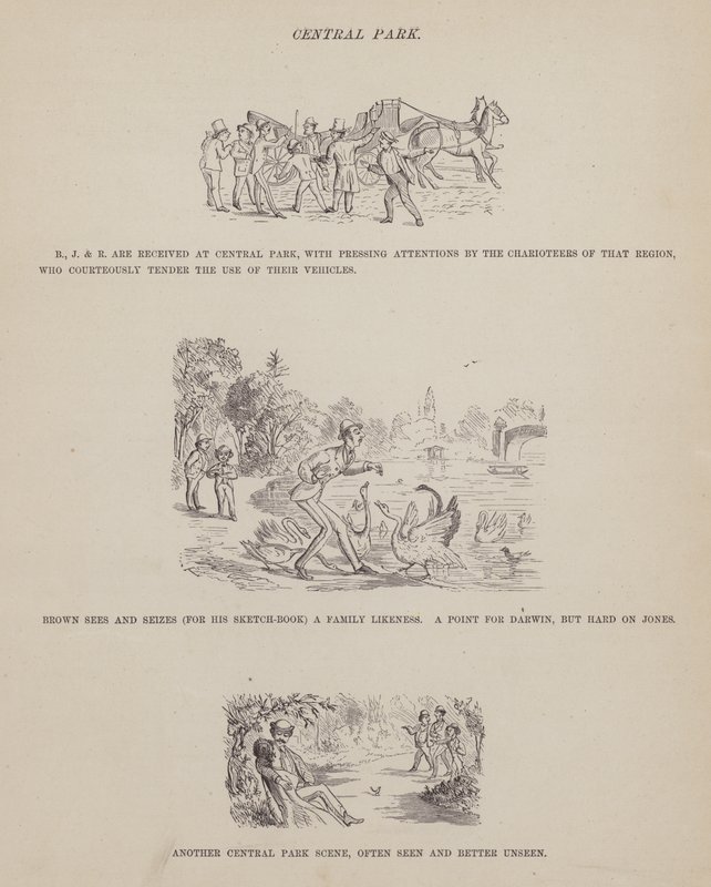 Page from The American Tour of Messrs Brown, Jones and Robinson by Richard Doyle