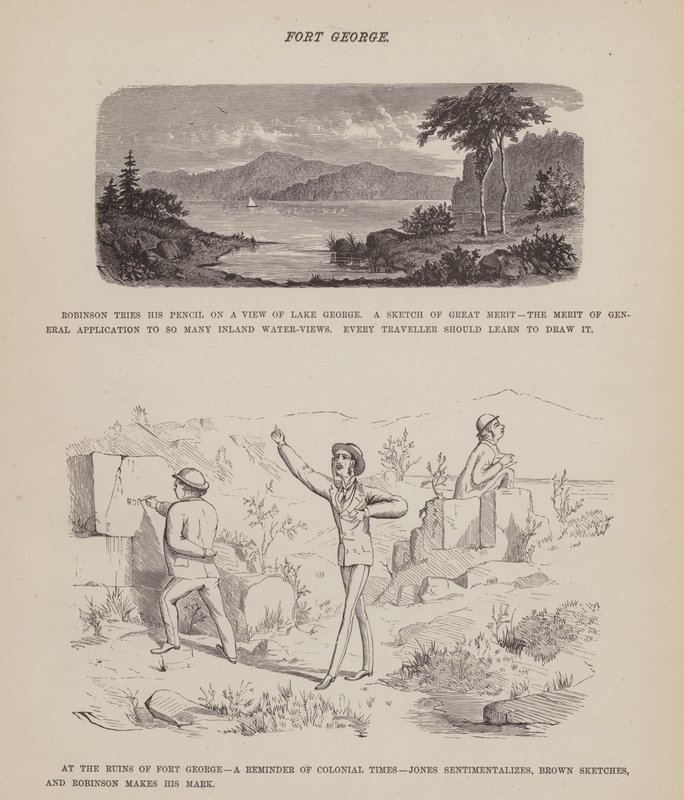 Page from The American Tour of Messrs Brown, Jones and Robinson by Richard Doyle