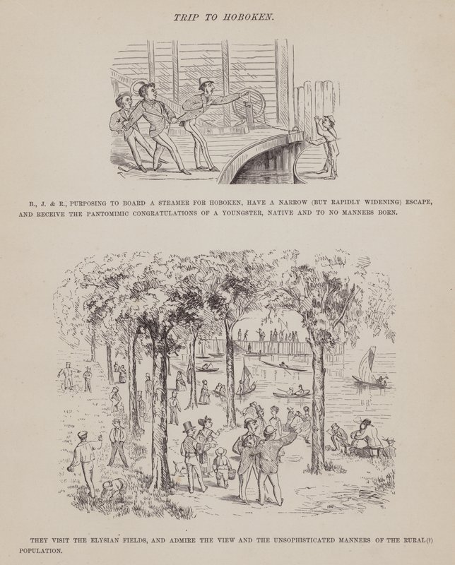 Page from The American Tour of Messrs Brown, Jones and Robinson (engraving) by Richard Doyle