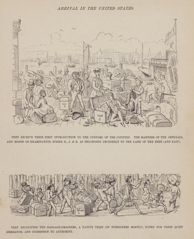 Page from The American Tour of Messrs Brown, Jones and Robinson (engraving) by Richard Doyle