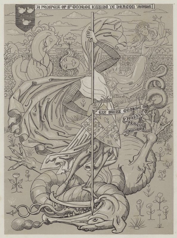 St George killing the Dragon by Richard Doyle