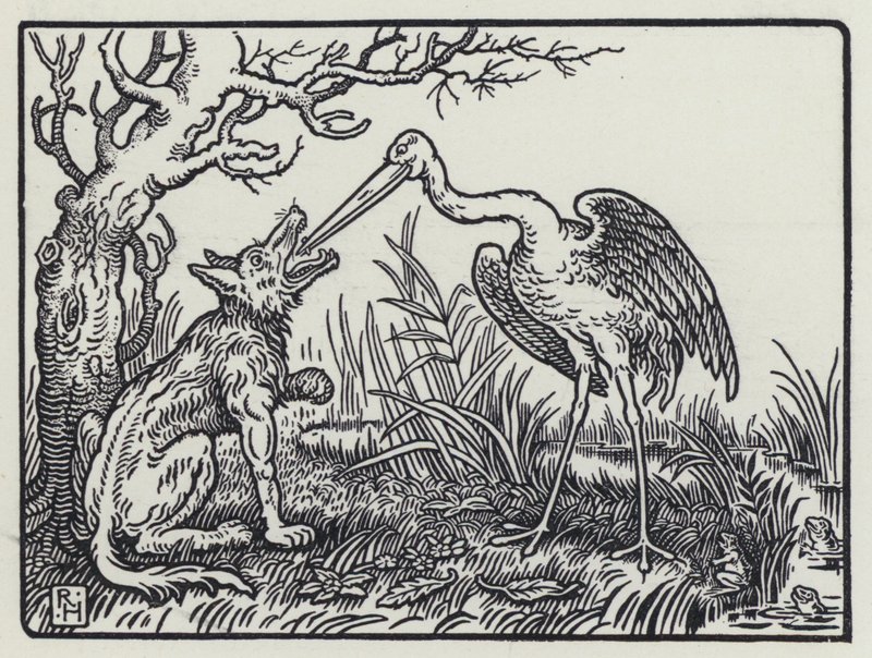 The Wolf And The Crane by Richard Heighway