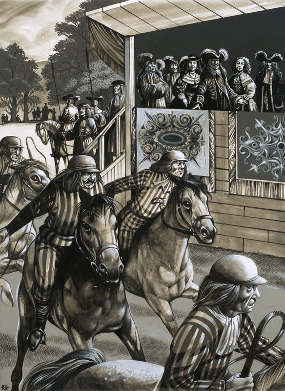 Charles II and His Lady Friends Enjoying a Day at Newmarket Races by Richard Hook