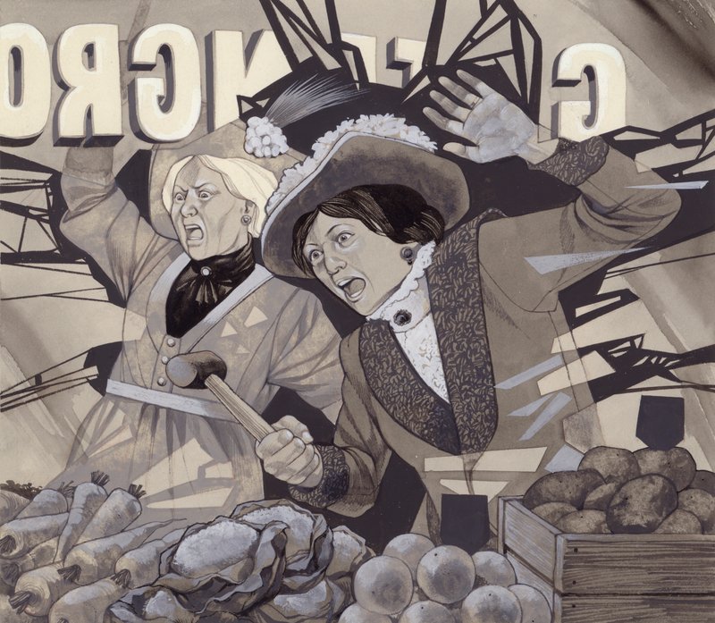 Suffragettes Breaking Windows by Richard Hook