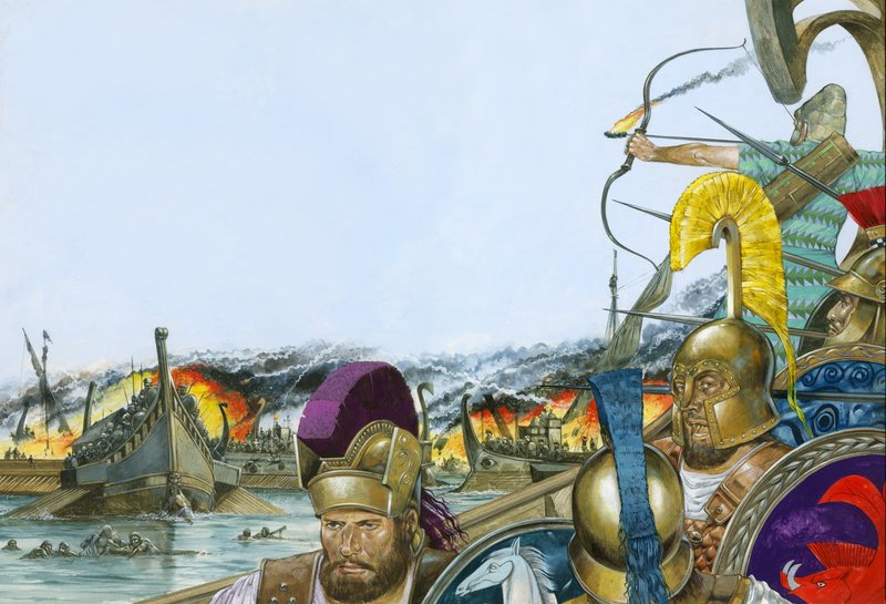 The battle of Salamis by Richard Hook