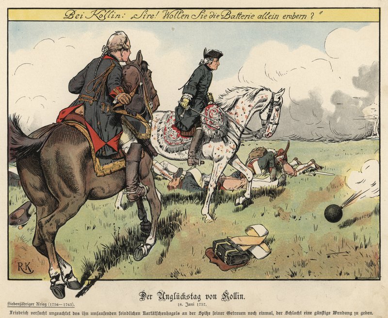 Frederick the Great at the Battle of Kolin by Richard Knoetel
