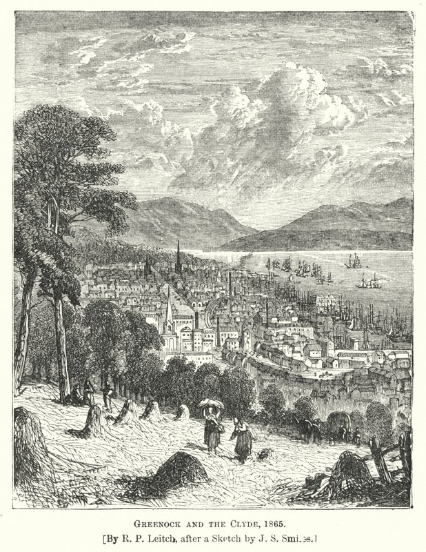 Greenock and the Clyde by Richard Principal (after) Leitch