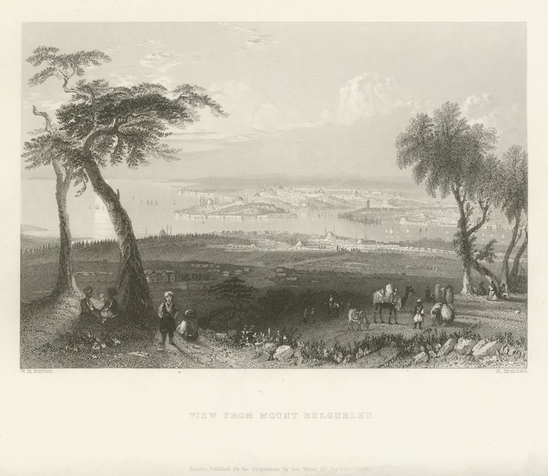 View from Mount Bulgurlhu, Turkey, 1839 by Robert Brandard