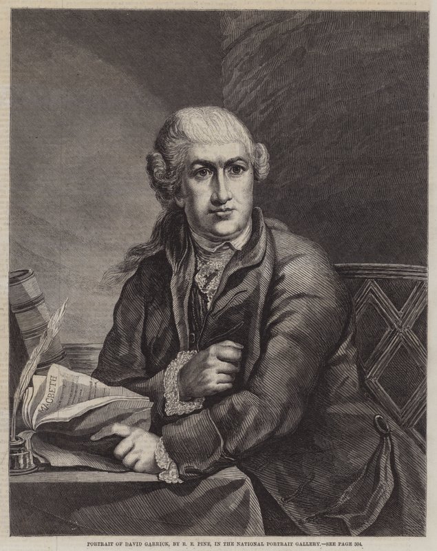 Portrait of David Garrick by Robert Edge Pine