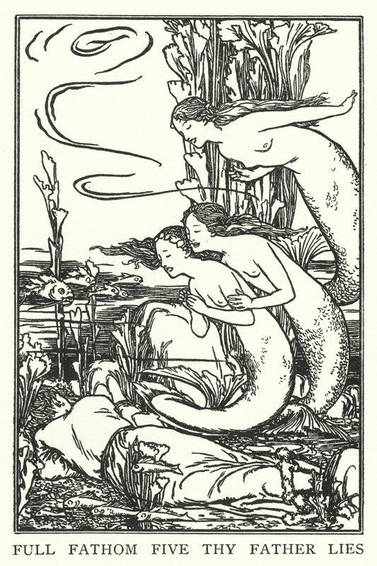 Full fathom five thy father lies by Robert Anning Bell