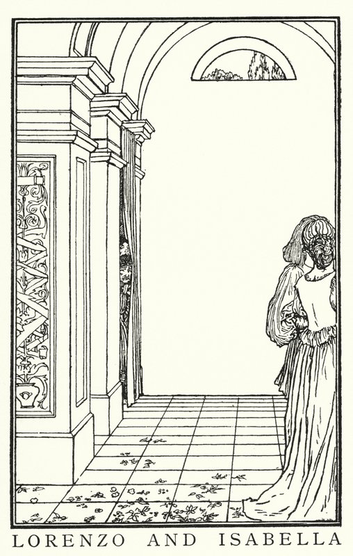 Illustration for Poems by John Keats: Isabella or The Pot of Basil by Robert Anning Bell