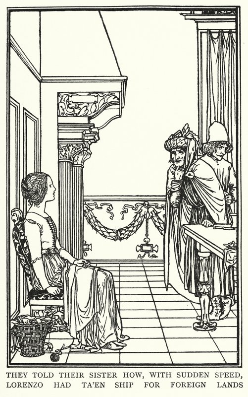 Illustration for Poems by John Keats: Isabella or The Pot of Basil by Robert Anning Bell
