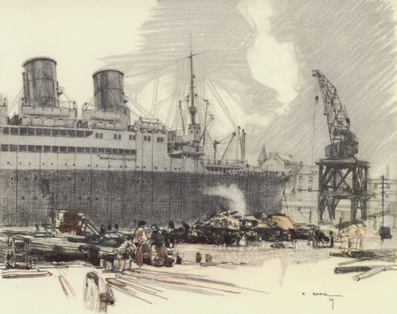 Glasgow: The Transylvania in Dry Dock by Robert Eadie