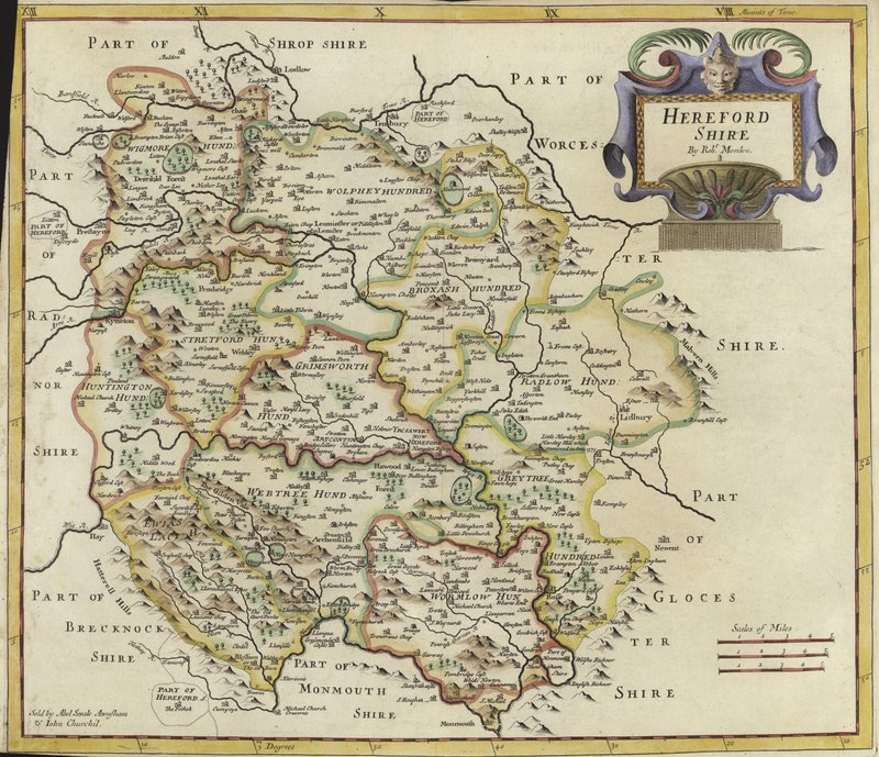 Map of Hertfordshire by Robert Morden