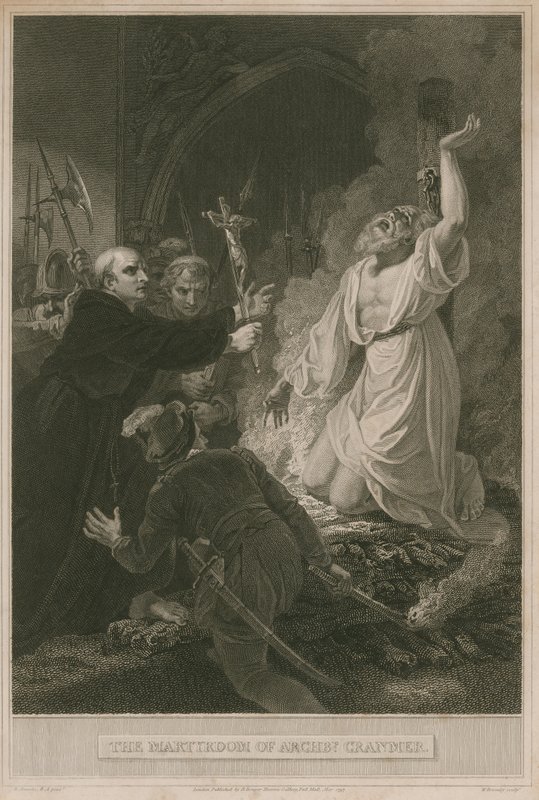 The martyrdom of Archbishop Cranmer by Robert Smirke