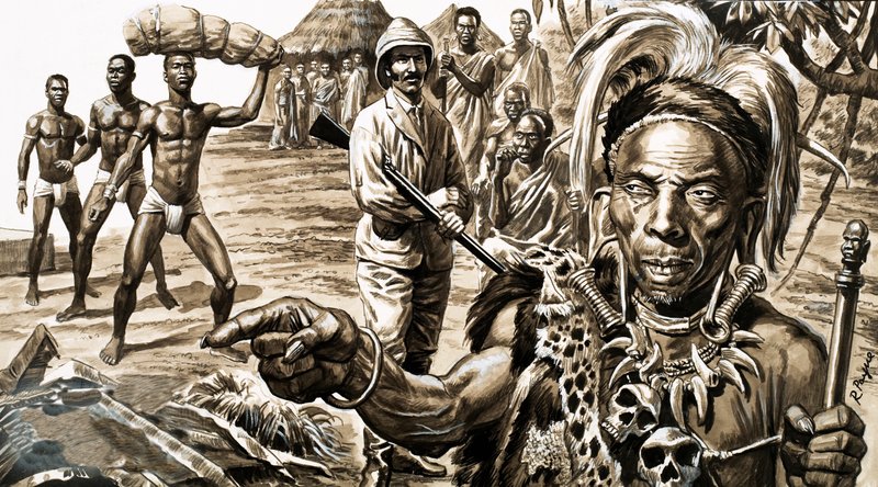 The Witch Doctor Pointed into the Distance, Revealing in Which Direction Lay the Lost City of Solomon by Roger Payne