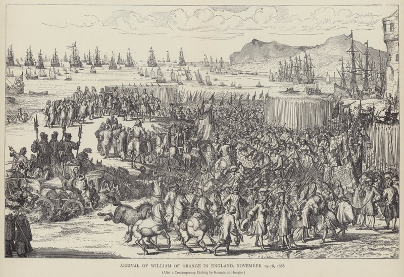 Arrival of William of Orange in England, November 1688 by Romeyn de (after) Hooghe