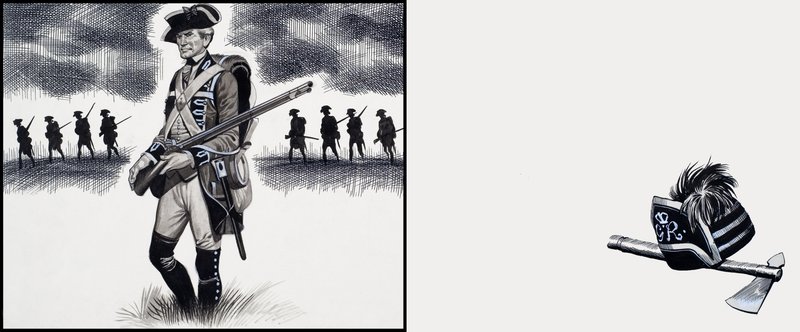 British Soldier at the time of the American Revolutionary War by Ron Embleton