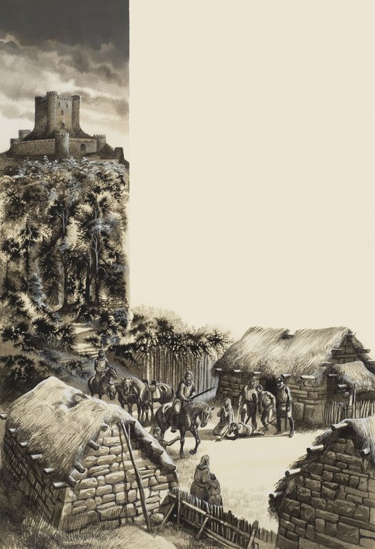 Medieval Village by Ron Embleton