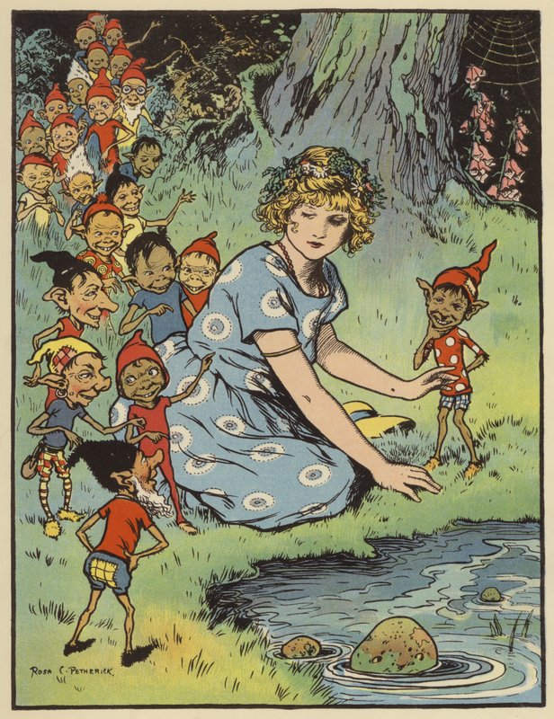 Girl surrounded by pixies by Rosa Petherick
