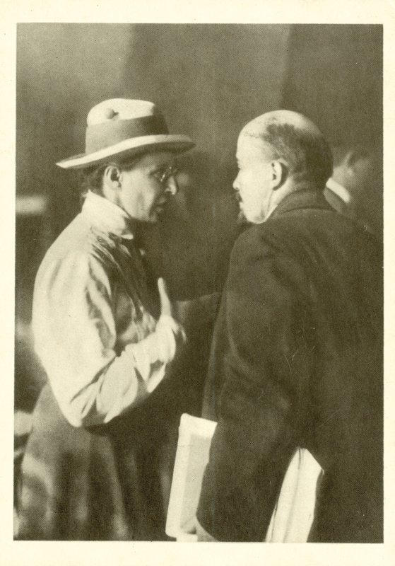 Elena Stasova and Lenin at the Second World Congress of the Comintern at the Kremlin, Moscow by Russian Photographer