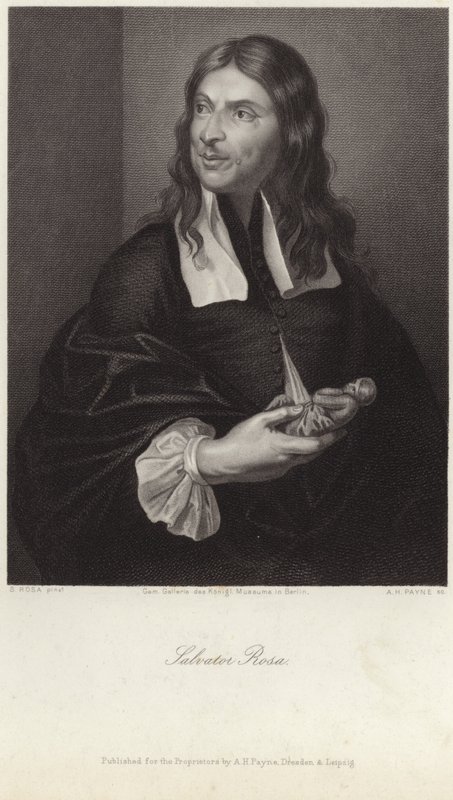 Portrait of Salvator Rosa by Salvator (after) Rosa
