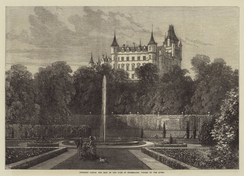 Dunrobin Castle, the Seat of the Duke of Sutherland, visited by the Queen by Samuel Read