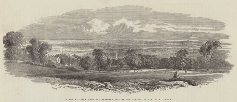 Panoramic View from the Proposed Site of the Crystal Palace at Sydenham by Samuel Read