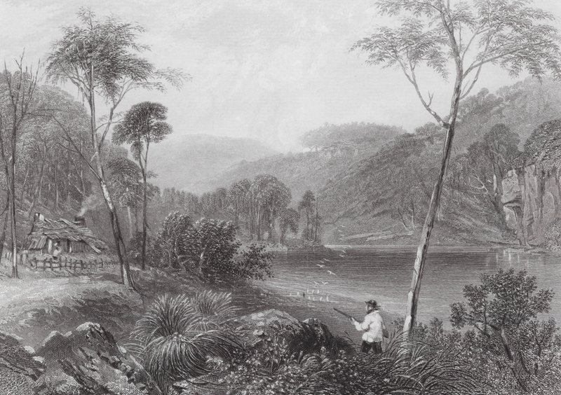 Australia: Fairlight Glen, on the Warragamba by Samuel (after) Prout