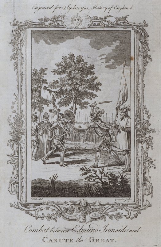 Combat between Edmund Ironside and Canute the Great by Samuel (after) Wale