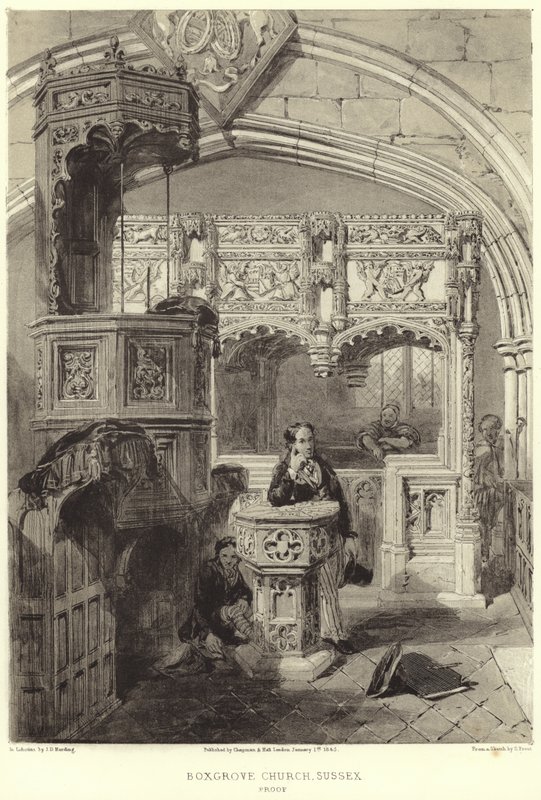 Interior of the church of St Mary and St Blaise by Samuel Prout
