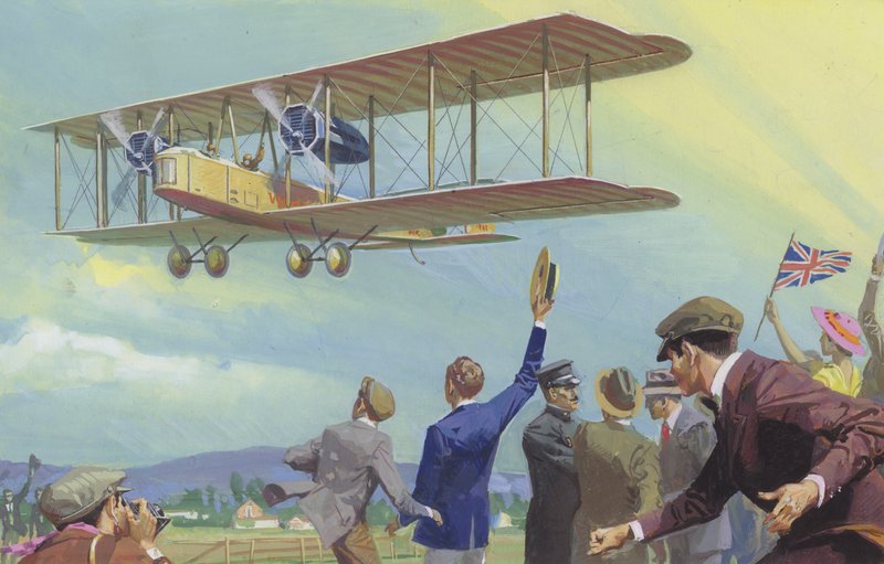 John William Alcock and Arthur Whitten Brown who flew across the Atlantic by Severino Baraldi