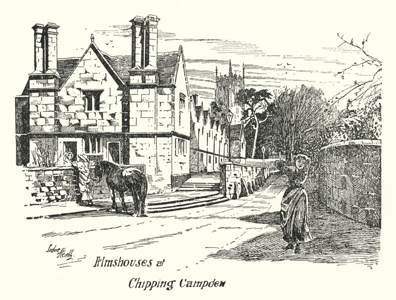 Almshouses at Chipping Campden by Sidney Heath