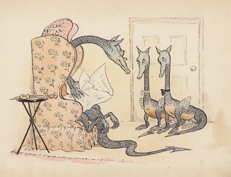 Illustration for Little Twin Dragons by Sophia Rosamond Praeger