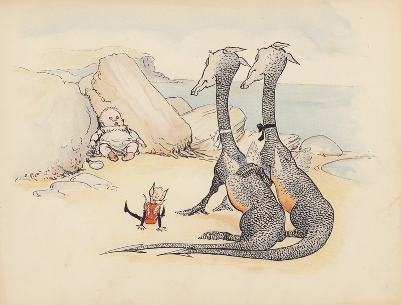Illustration for Little Twin Dragons by Sophia Rosamond Praeger